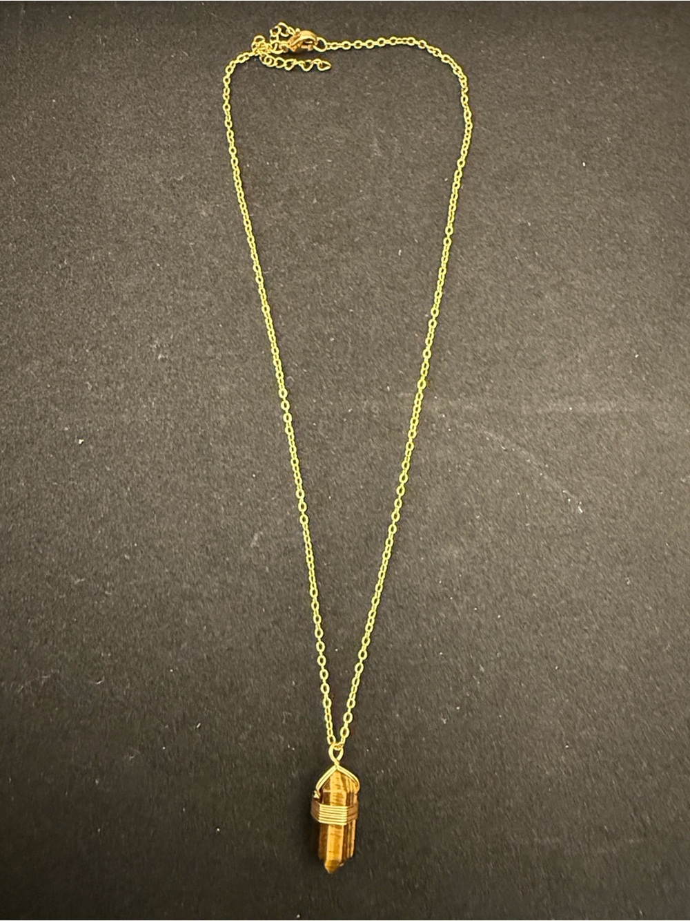 Gold Crystal Point Pendant Necklace - Women's Jewelry